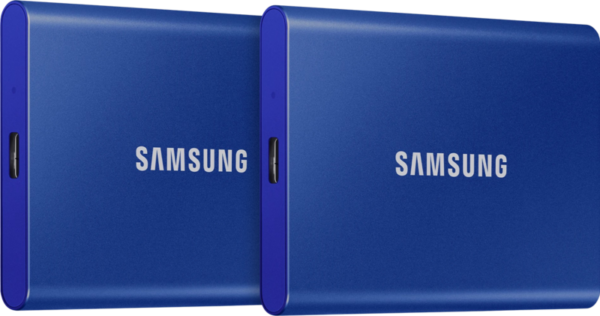 Samsung Portable SSD T7 500GB Blauw  - Duo Pack - vergelijk en bespaar - Vergelijk365