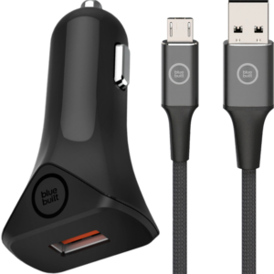 BlueBuilt Quick Charge Autolader 18W +  Micro Usb Kabel 1