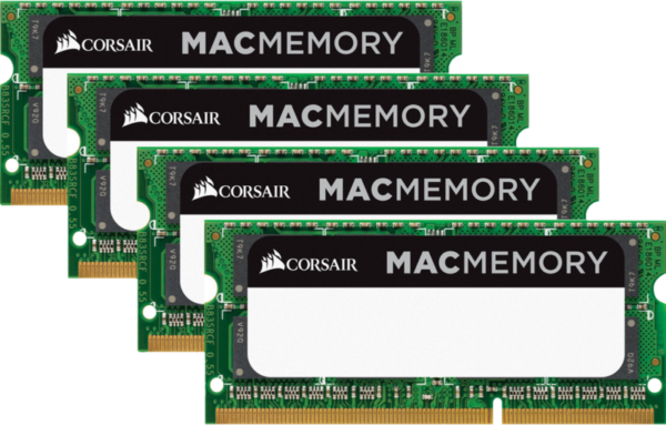 Corsair Apple Mac 16GB DDR3L SODIMM 1600 MHz Duo Pack (4x8GB - vergelijk en bespaar - Vergelijk365