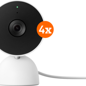 Google Nest Cam Indoor Wired 4-pack - vergelijk en bespaar - Vergelijk365