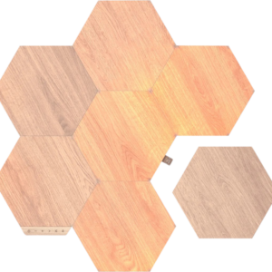 Nanoleaf Elements Wood Look Hexagons Starter Kit 7-Pack - vergelijk en bespaar - Vergelijk365