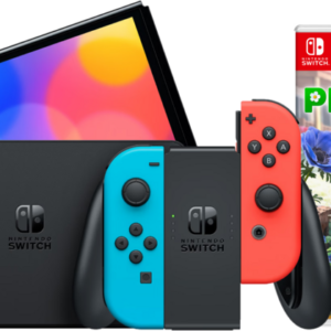 Nintendo Switch OLED Rood/Blauw + Pikmin 4 - vergelijk en bespaar - Vergelijk365