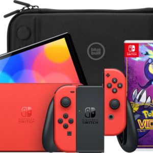 Nintendo Switch OLED Super Mario Editie + Pokémon Violet + BlueBuilt Beschermhoes - vergelijk en bespaar - Vergelijk365