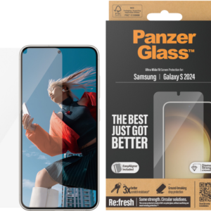 PanzerGlass Ultra-Wide Fit Samsung Galaxy S24 Screenprotector Glas - vergelijk en bespaar - Vergelijk365