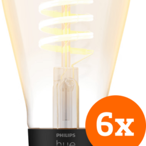 Philips Hue Filament White Ambiance Edison 6-pack - vergelijk en bespaar - Vergelijk365