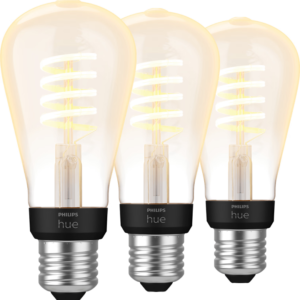 Philips Hue Filamentlamp White Ambiance Edison E27 3-pack - vergelijk en bespaar - Vergelijk365