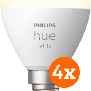 Philips Hue Kogellamp White E14 4-pack - vergelijk en bespaar - Vergelijk365