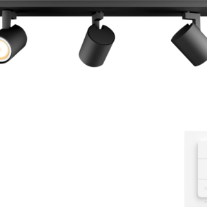 Philips Hue Runner 3-Spot opbouwspot White Ambiance Zwart + dimmer - vergelijk en bespaar - Vergelijk365