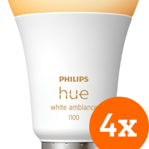Philips Hue White Ambiance E27 1100lm 4-pack - vergelijk en bespaar - Vergelijk365