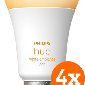 Philips Hue White Ambiance E27 800lm 4-pack - vergelijk en bespaar - Vergelijk365