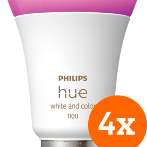 Philips Hue White and Color E27 1100lm 4-pack - vergelijk en bespaar - Vergelijk365