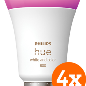 Philips Hue White and Color E27 800lm 4-Pack - vergelijk en bespaar - Vergelijk365