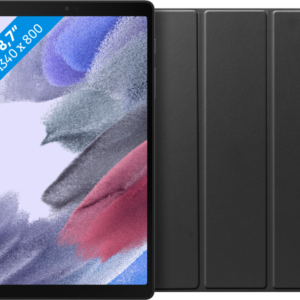 Samsung Galaxy Tab A7 Lite 32GB Wifi + 4G Zwart + Just in Case Book Case Zwart - vergelijk en bespaar - Vergelijk365