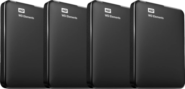 WD Elements Portable 1TB 4-Pack - vergelijk en bespaar - Vergelijk365