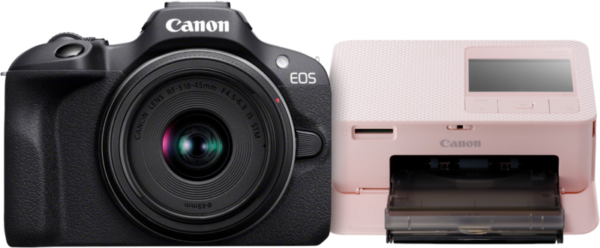 Canon EOS R100 + 18-45mm f/4.5-6.3 + SELPHY CP1500 Roze - vergelijk en bespaar - Vergelijk365