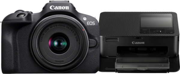 Canon EOS R100 + 18-45mm f/4.5-6.3 + SELPHY CP1500 Zwart - vergelijk en bespaar - Vergelijk365
