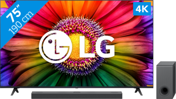 LG 75UR80006LJ + Soundbar - vergelijk en bespaar - Vergelijk365