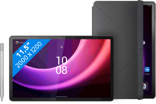 Lenovo Tab P11 (2de generatie) 128GB Grijs Wifi met Stylus + Book Case Grijs - vergelijk en bespaar - Vergelijk365