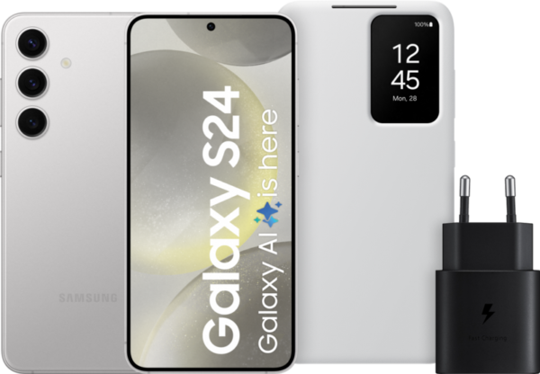 Samsung Galaxy S24 128GB Grijs 5G + Accessoirepakket - vergelijk en bespaar - Vergelijk365
