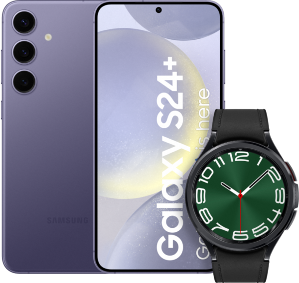 Samsung Galaxy S24 Plus 512GB Paars 5G + Galaxy Watch 6 Classic Zwart 47mm - vergelijk en bespaar - Vergelijk365
