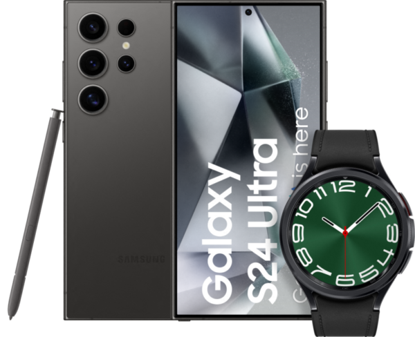 Samsung Galaxy S24 Ultra 1TB Zwart 5G + Galaxy Watch 6 Classic Zwart 47mm - vergelijk en bespaar - Vergelijk365