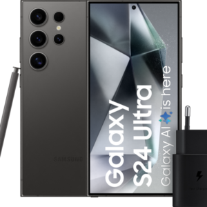 Samsung Galaxy S24 Ultra 1TB Zwart 5G + Samsung Snellader 25 Watt Zwart - vergelijk en bespaar - Vergelijk365
