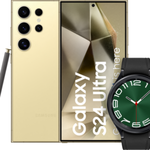 Samsung Galaxy S24 Ultra 256GB Geel 5G + Galaxy Watch 6 Classic Zwart 47mm - vergelijk en bespaar - Vergelijk365