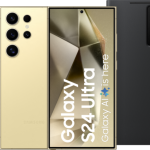 Samsung Galaxy S24 Ultra 256GB Geel 5G + Smart View Book Case Zwart - vergelijk en bespaar - Vergelijk365