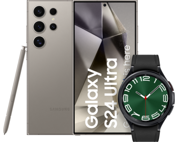 Samsung Galaxy S24 Ultra 256GB Grijs 5G + Galaxy Watch 6 Classic Zwart 47mm - vergelijk en bespaar - Vergelijk365
