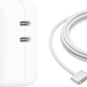Apple 35W Power Adapter Met 2 Usb C Poorten + Apple usb C naar MagSafe 3 Kabel (2m) - vergelijk en bespaar - Vergelijk365