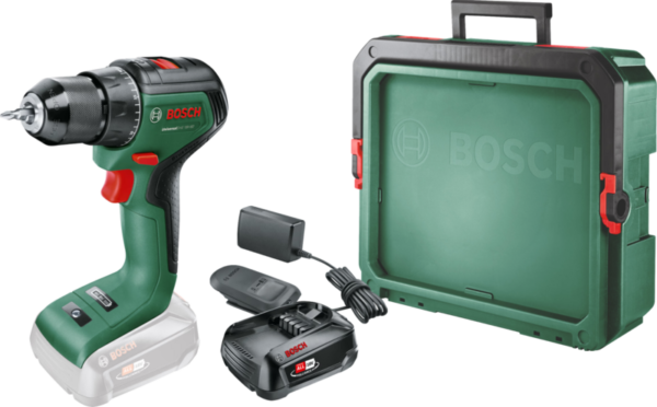 Bosch UniversalDrill 18V-60 + 2.5 Ah Accu (1x) + Systembox S - vergelijk en bespaar - Vergelijk365