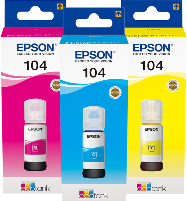 Epson 104 Inktflesjes 3-Color Combo Pack - vergelijk en bespaar - Vergelijk365