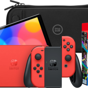 Nintendo Switch OLED Super Mario Editie + Nintendo Switch Sports + BlueBuilt Beschermhoes - vergelijk en bespaar - Vergelijk365