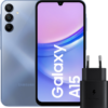 Samsung Galaxy A15 128GB Blauw 5G + Samsung Oplader 25 Watt Zwart - vergelijk en bespaar - Vergelijk365