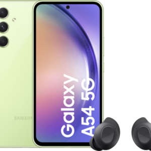 Samsung Galaxy A54 128GB Groen 5G + Samsung Galaxy Buds FE Zwart - vergelijk en bespaar - Vergelijk365