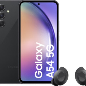Samsung Galaxy A54 128GB Zwart 5G + Samsung Galaxy Buds FE Zwart - vergelijk en bespaar - Vergelijk365