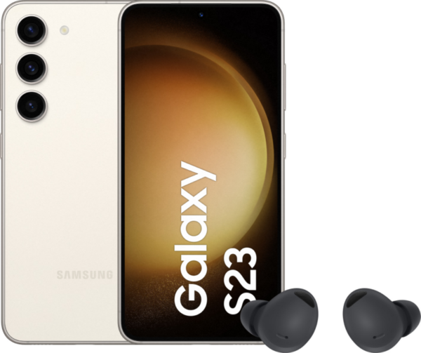 Samsung Galaxy S23 128GB Crème + Samsung Galaxy Buds 2 Pro Zwart - vergelijk en bespaar - Vergelijk365