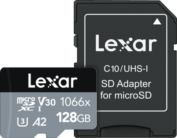 Lexar Professional 1066x SILVER 128GB microSDXC 160mb/s - vergelijk en bespaar - Vergelijk365